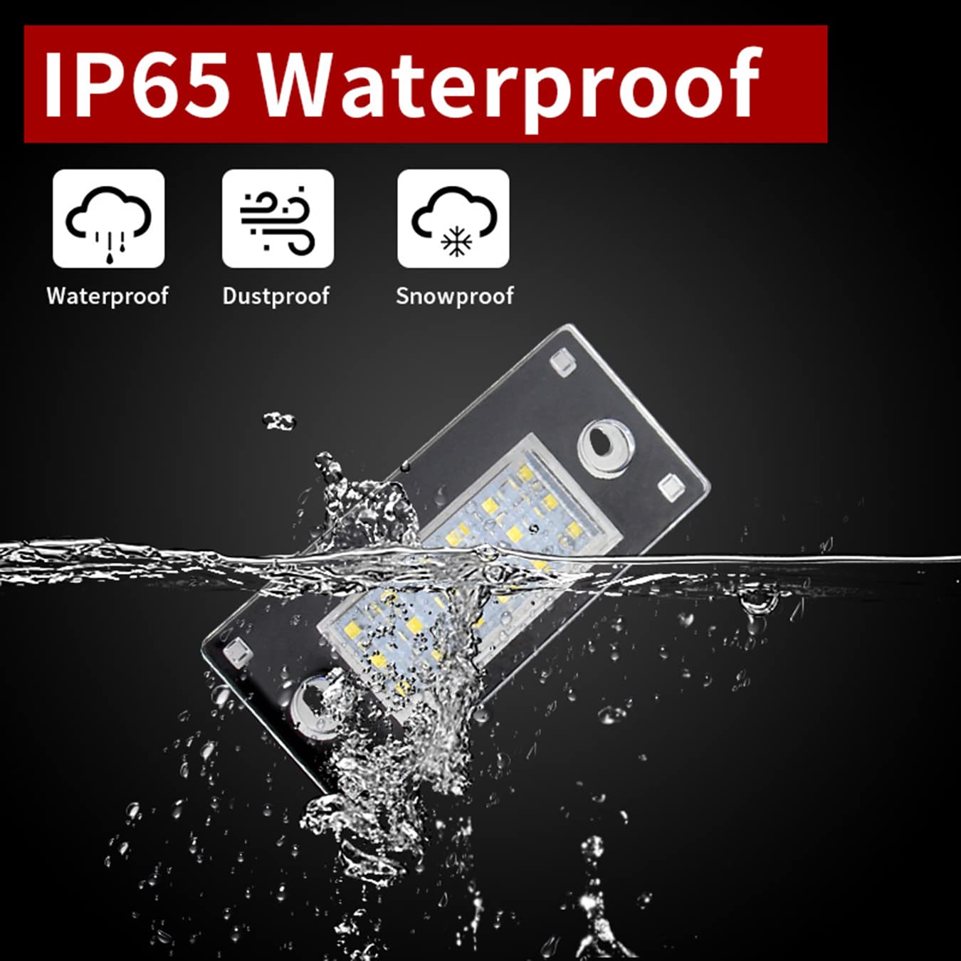 Lampe de plaque d'immatriculation LED pour Audi A3/8L 96-03 A3/S3 97-03 A4/ B5 95-01 A4/S4 95-99 S5/B5 96-03, ensemble d'éclairage de plaque d'immatriculation blanc