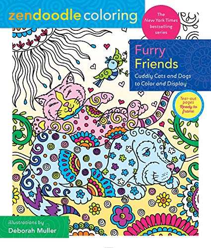 Zendoodle Coloring: Furry Friends: Cuddly Cats and Dogs to Color and Display