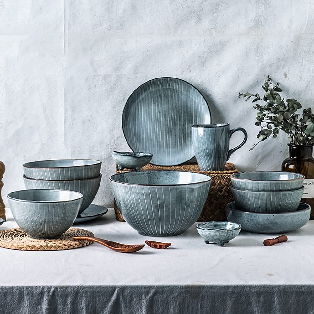 食器 Band new Amazon.com | 40-Piece Dinnerware Sets, Retro Art Style Bowls and