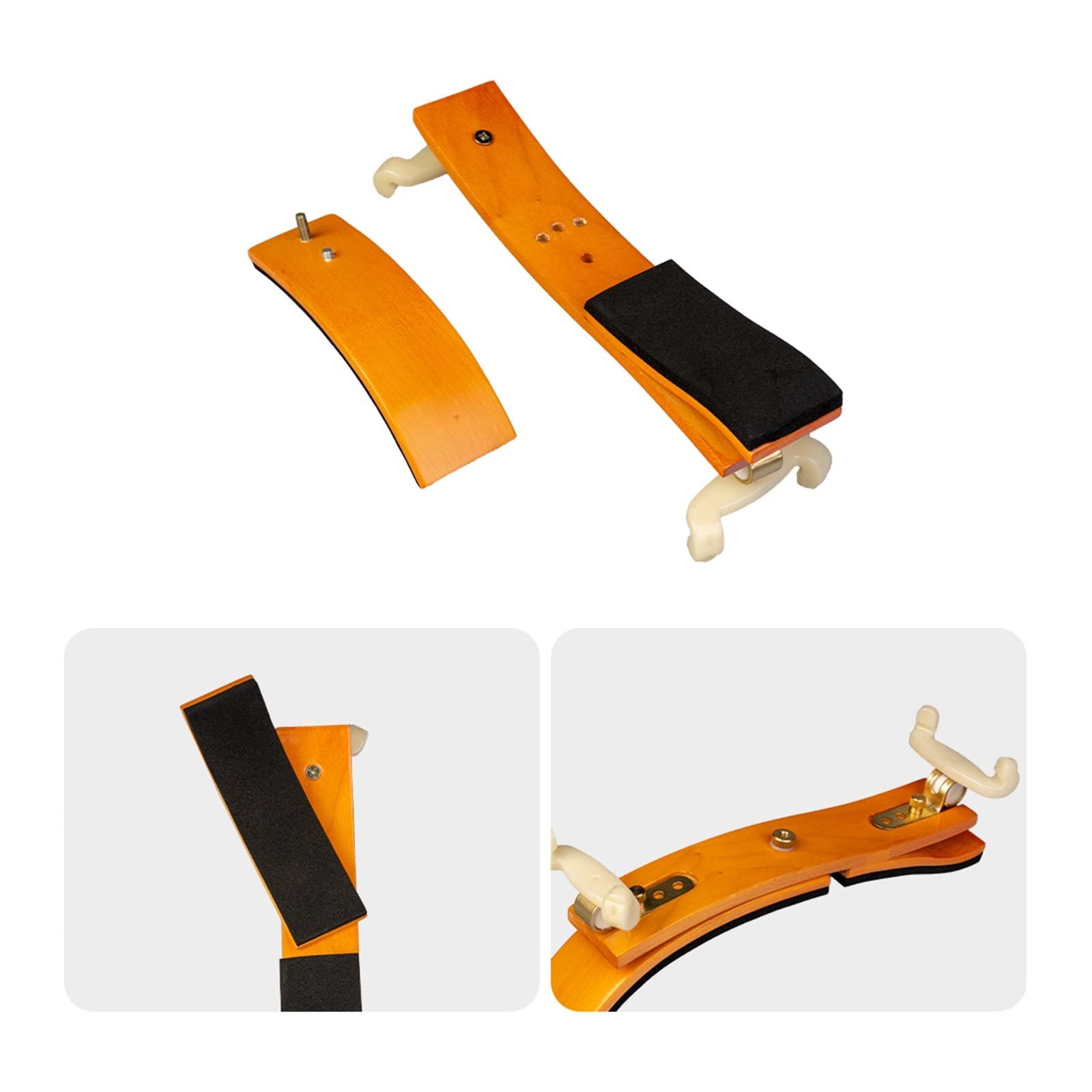 Parte de violín Almohadilla De Hombro para Violín, Reposabrazos De Arce Ajustable De Varias Posiciones, Pies Ajustables De Estilo Alemán, Cómodo Acolchado De Espuma