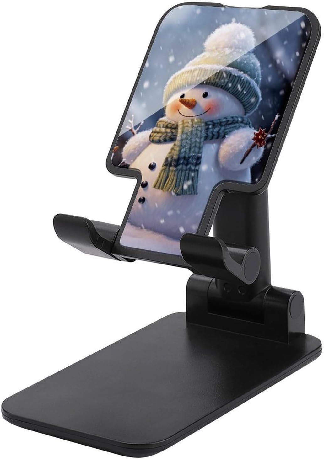 Winter Snowman Foldable Phone Stand for Desk Taller Stand