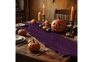 Long Gauzy Floral Table Runner