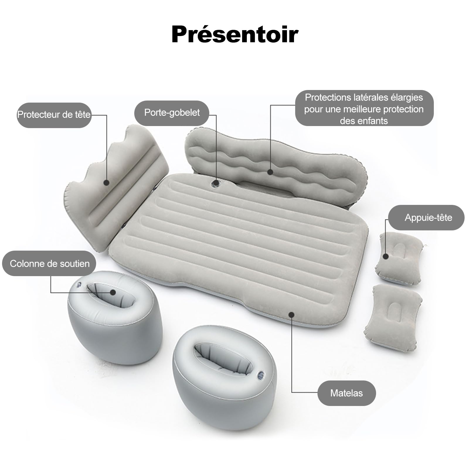 Afurkuot Matelas gonflable pour SUV, camion, lit, matelas de couchage Afurkuot Matelas gonflable pour SUV, camion, lit, matelas de couchage