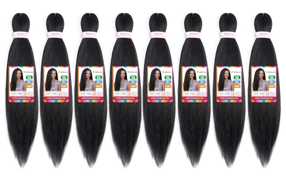 Buy 8 Pack Pre Stretched Braiding Hair Extensions Natural Easy Braid