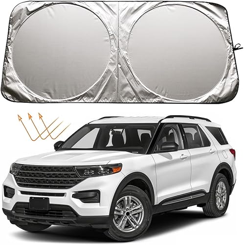 XHRING Parasol para parabrisas para Ford Explorer 2016-2023 Escape 2020-2023 Ecosport 2014-2022 Edge 2007-2014, accesorios para ventana delantera de