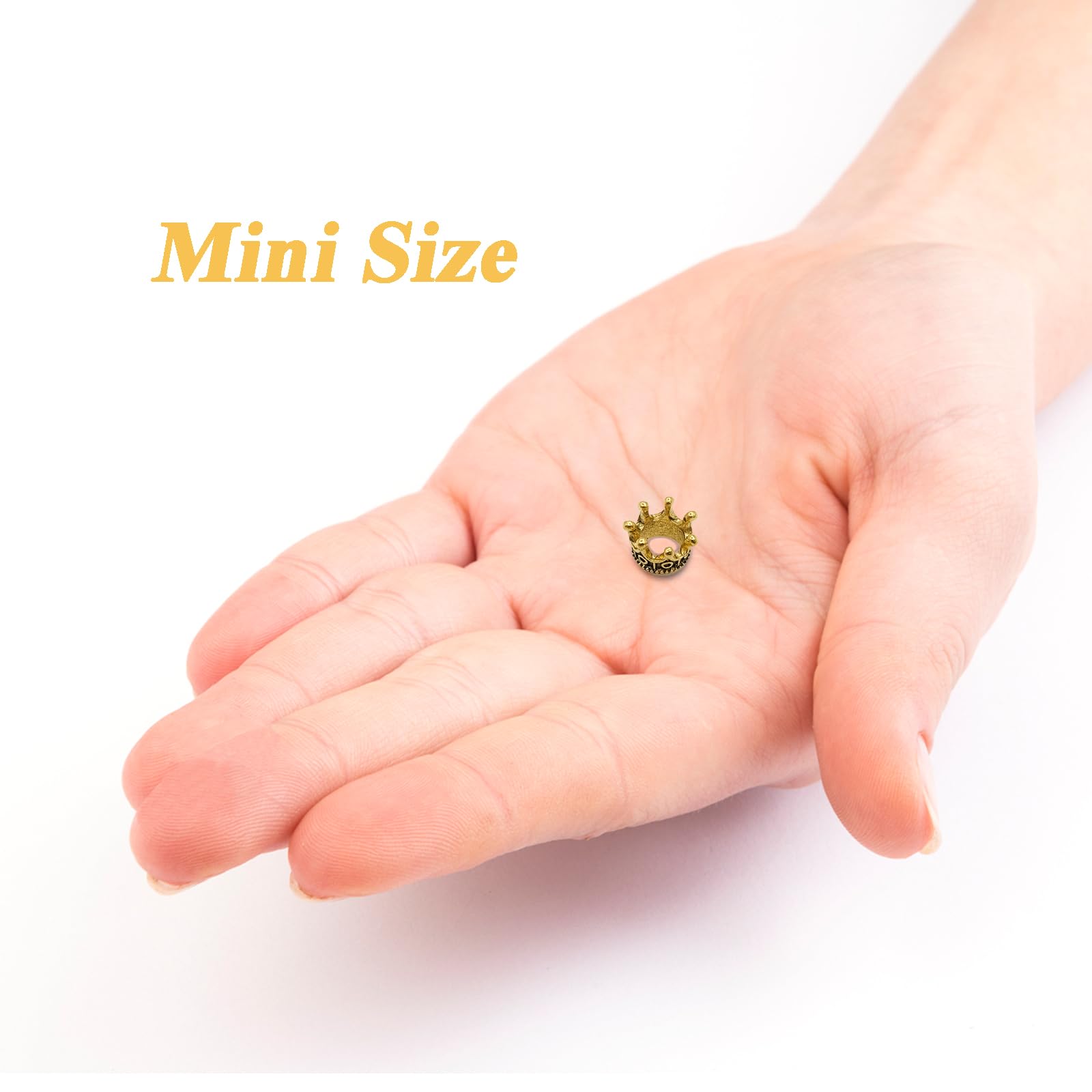 Mini Corone Charm Per Gioielli Fai Da Te - 150 Pezzi In Oro E Nero - Per Collane, Braccialetti, Orecchini - Foto 11