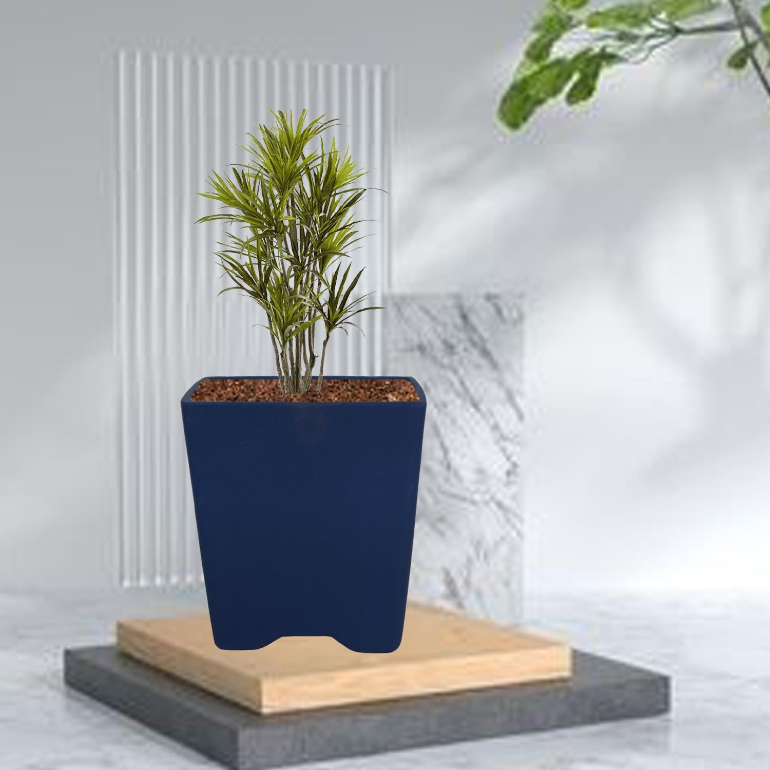 Lasaki Mini Mint Ceramic Pots - Indoor Outdoor Planters -12