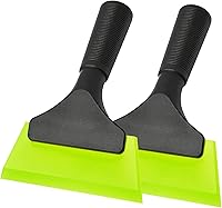 Vista 8 de EHDIS Rascador de parabrisas de goma de 5 pulgadas para automóvil, vidrio, espejo, ducha, puerta, baño (color negro, 2)