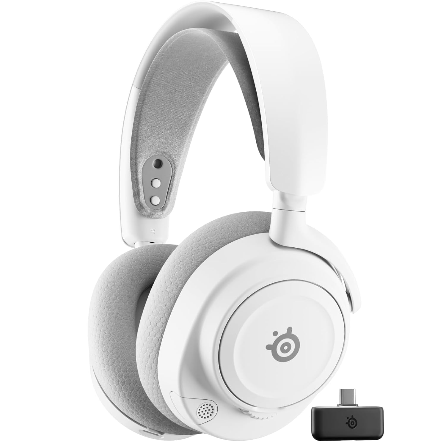 SteelSeries Arctis Nova 7 Wireless Gen 2 Gaming Headset - Real-Time App Control, 50+ HR Play, Neodymium Drivers, Mix 2.4GHz/Bluetooth, PC, PS5, PS4, Switch 1/2, Mobile - White