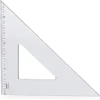 Esquadro Isósceles 45° de 26cm, Waleu, New Line