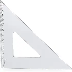 Esquadro Isósceles 45° de 26cm, Waleu, New Line