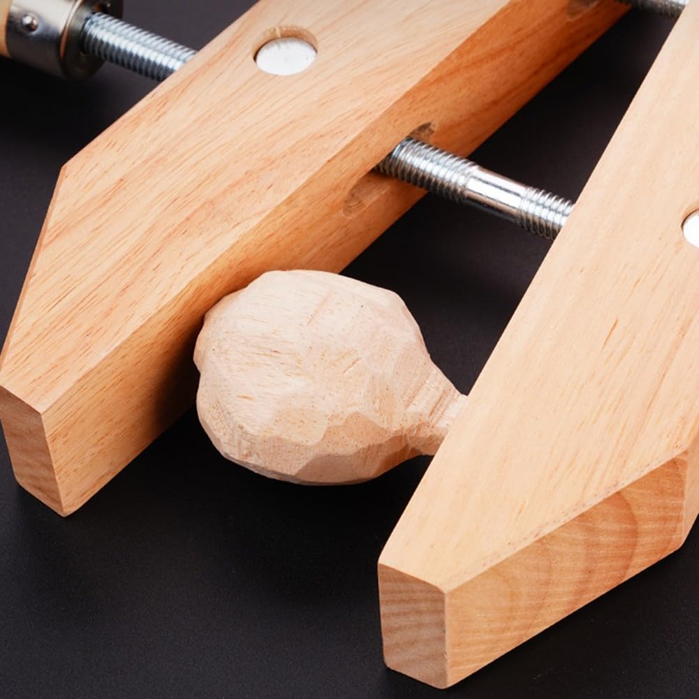 Pince à vis manuelle en bois, collier de serrage réglable avec viroles en acier pour une variété de projets de travail du bois (15,2 cm)