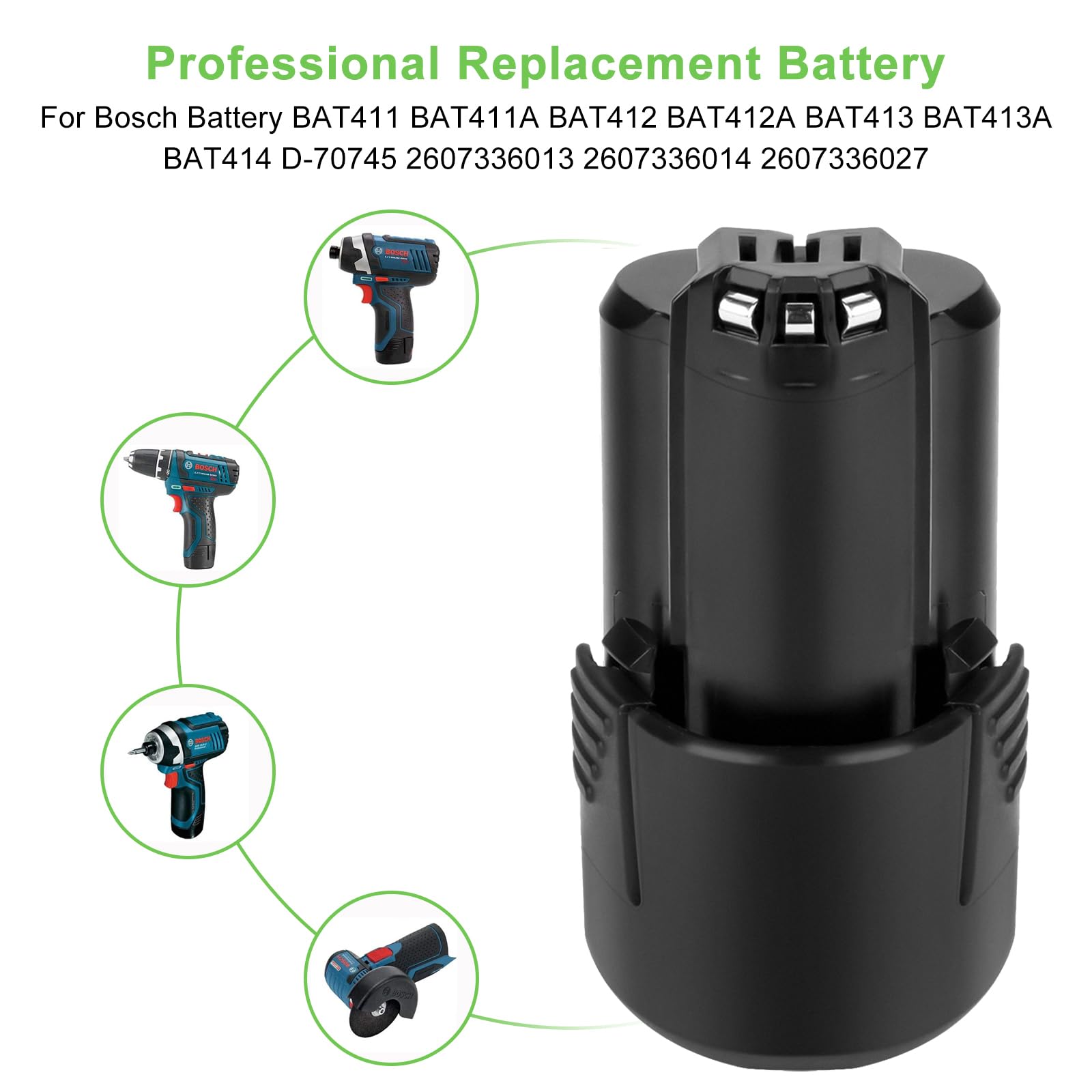 Batteria di ricambio per Bosch 12V