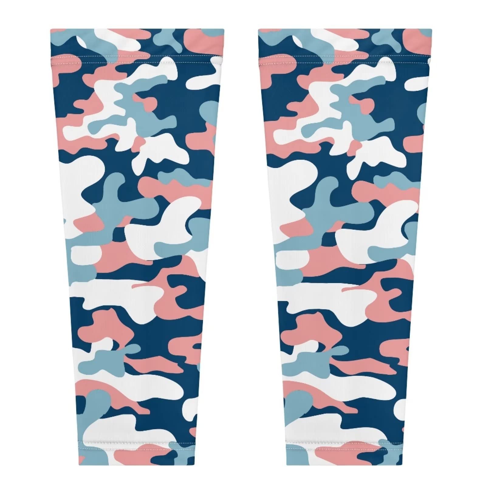 Poceacles Camouflage Pattern Leg Sleeves Compression for Women Men, Non-Slip Stretchy Leg Sleeves for Cycling Basketball Football, L