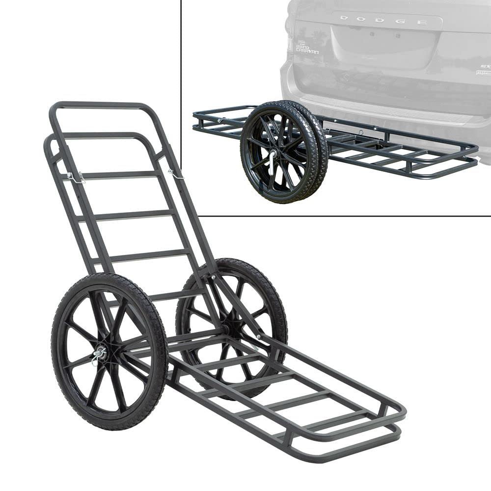 Elevate Outdoor Steel Hitch-Mounted Cargo Carrier and Game Cart - 500 lb. Maximum Weight Capacity