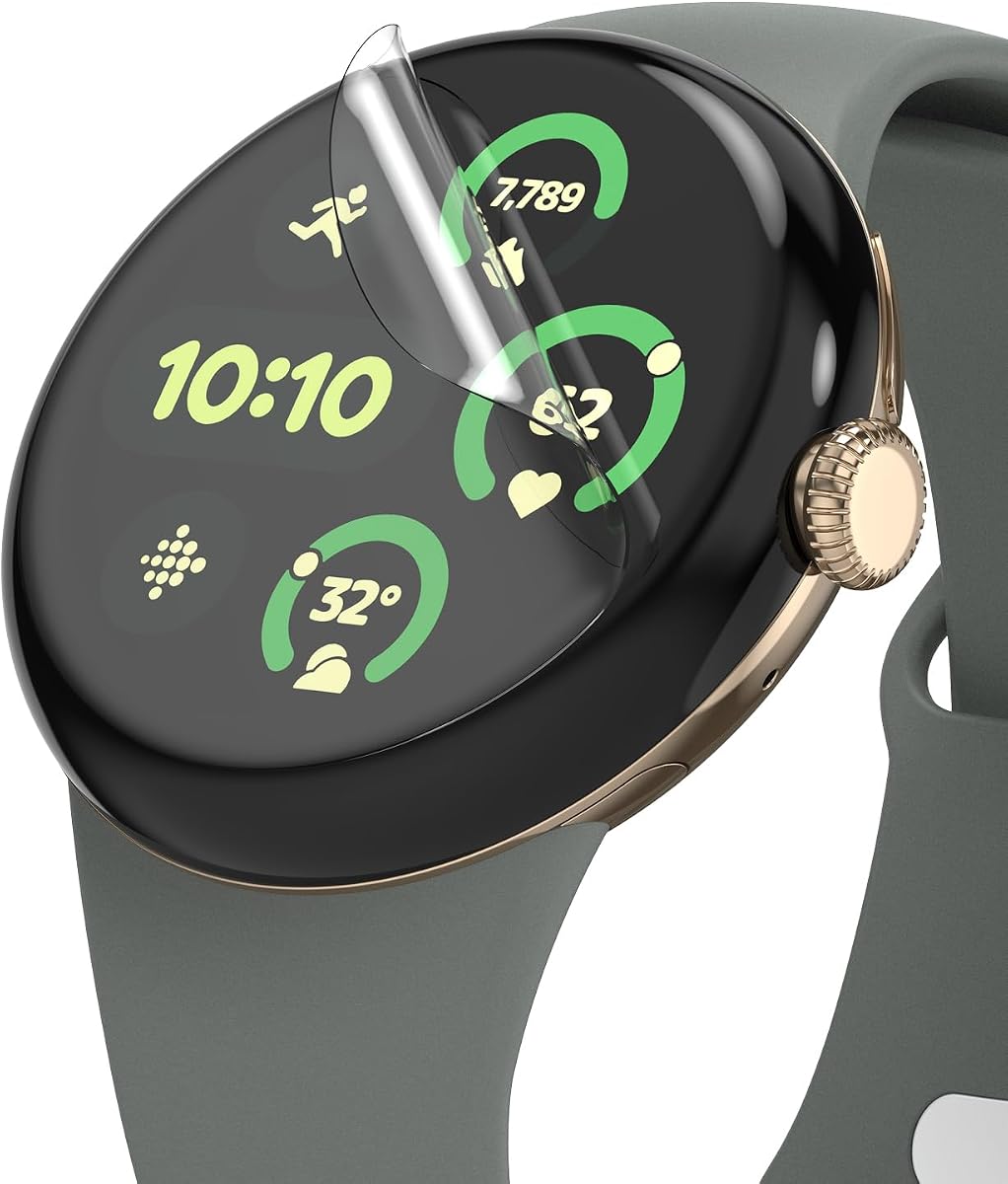 Ringke para Google Pixel Watch 3 Protector de pantalla de 41 mm [Dual Easy, paquete de 3] | Paquete de 3, revestimiento de reparación autorreparable, protección multicapa, película transparente HD de cobertura total