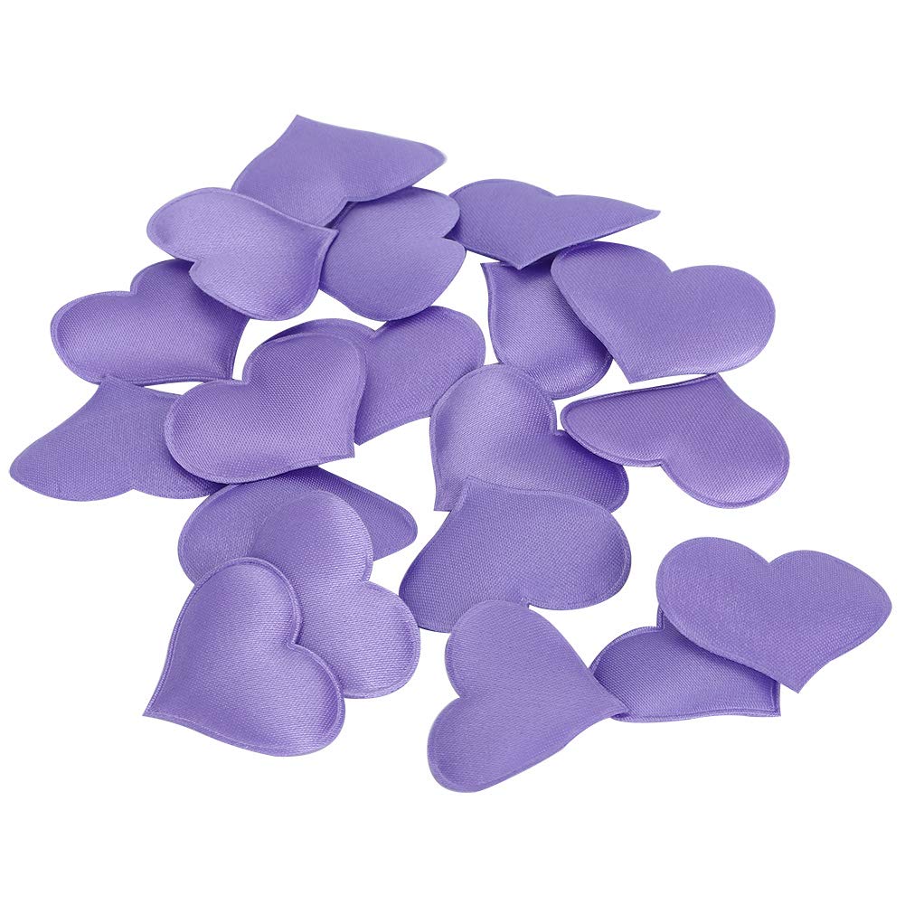 Alvinlite 500 Pcs Love Heart Sponge Padded Petals Confetti for Wedding Heart Table Scatter Valentine's Day Decor(Purple)