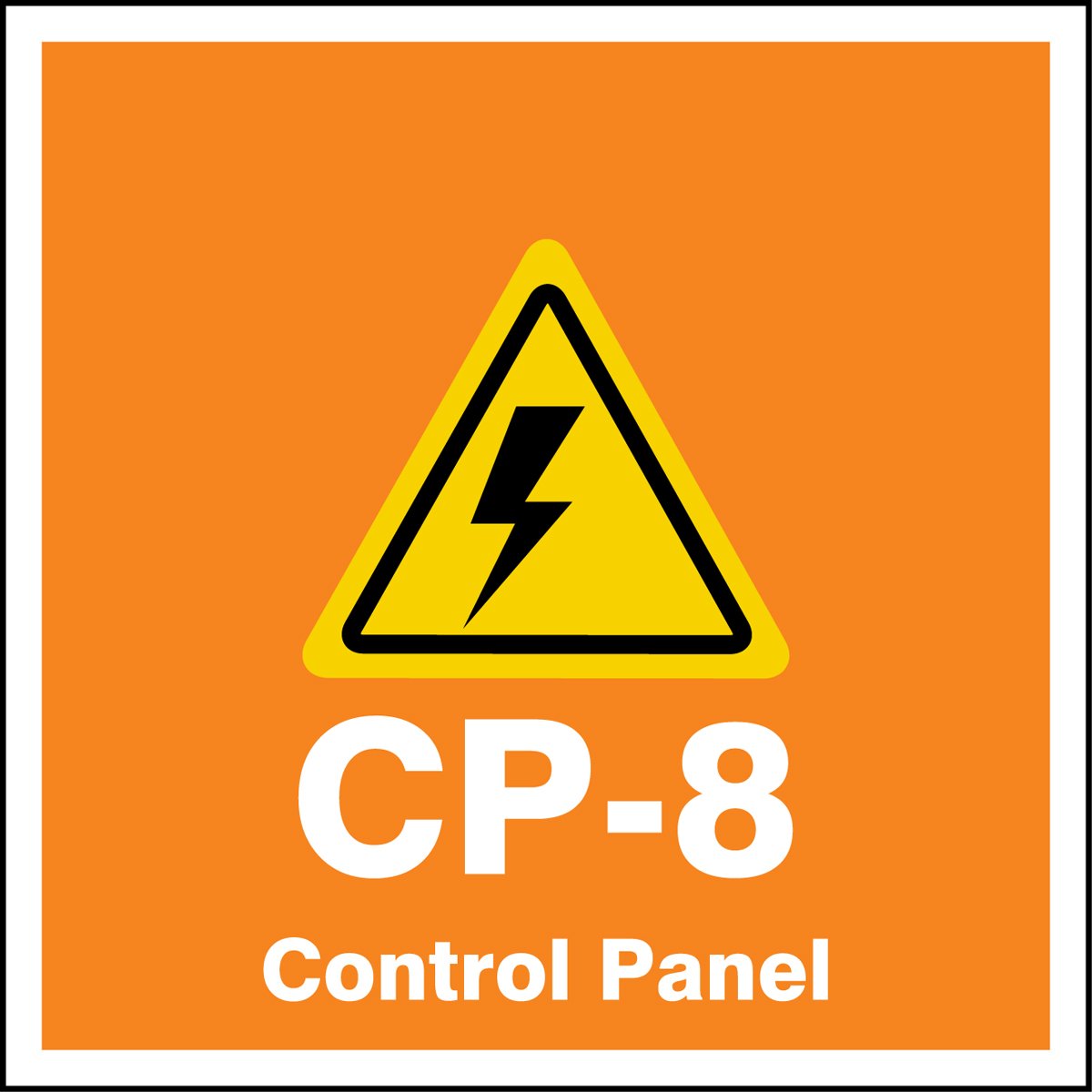 Étiquette CP-8 Control Panel pour identifier vos boîtiers électriques sans erreur - 2