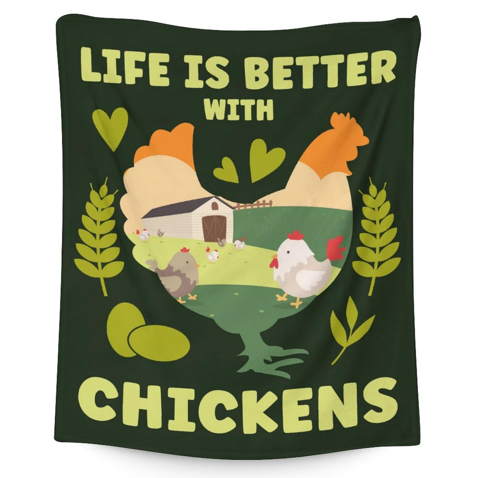 PoshWrap Chicken Blanket Gifts for Girls - Warm Cozy Chicken Blankets - 40