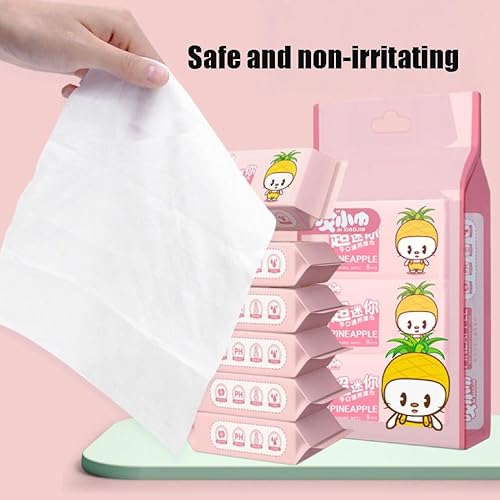 Miniatura 6 de Paquete de 12 toallitas de agua en total, mini toallitas de limpieza de viaje increíblemente compactas, toallitas húmedas respetuosas con la piel,