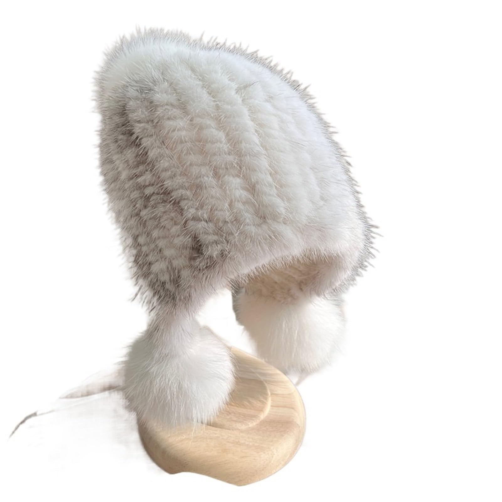 Cappellino Donna Invernale Cappello Invernale da Donna Berretto Caldo Lavorato a Maglia I Berretti a Spirale con Pompon sulla Parte Superiore