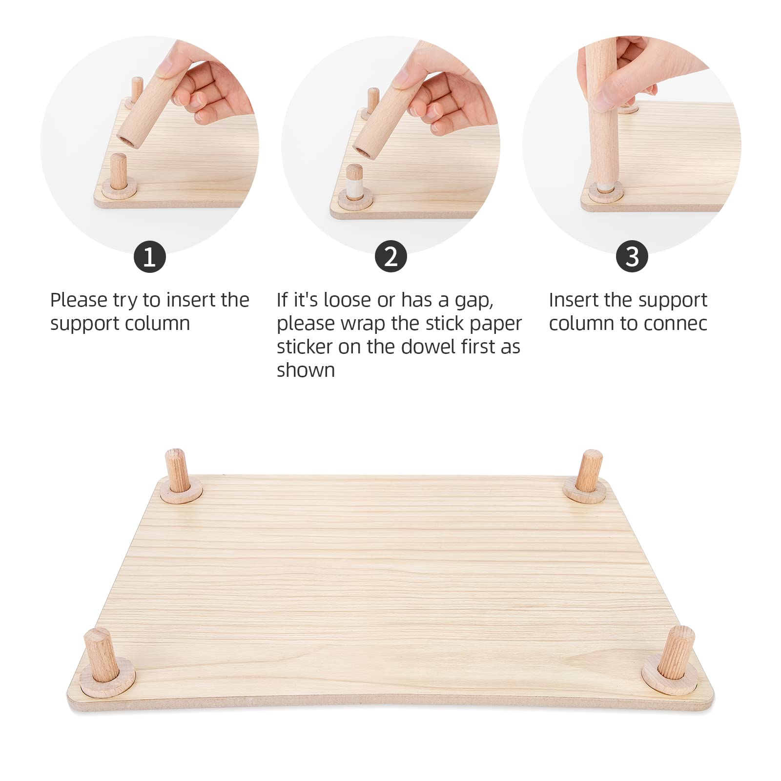 Niteangel Hamster Play Wooden Platform for Dwarf Syrian Hamsters Gerbils Mice Degus or Other Small Pets (10.2 L x 7 W -5.9'' Height, Burlywood)