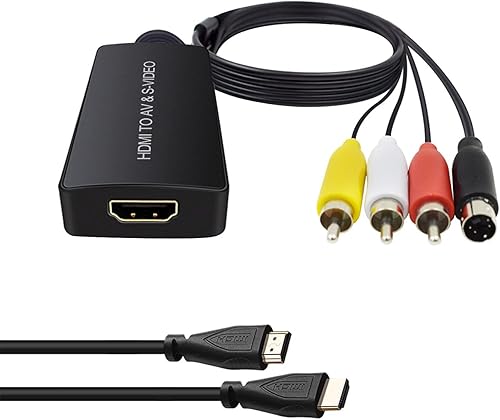 Dingsun Convertidor HDMI a SVideo HDMI a Audio Video Convertidor HDMI a RCA Adaptador con cable Svideo Soporte 720P1080p para PC portátil Xbox PS3 disponible en Yaxa Colombia