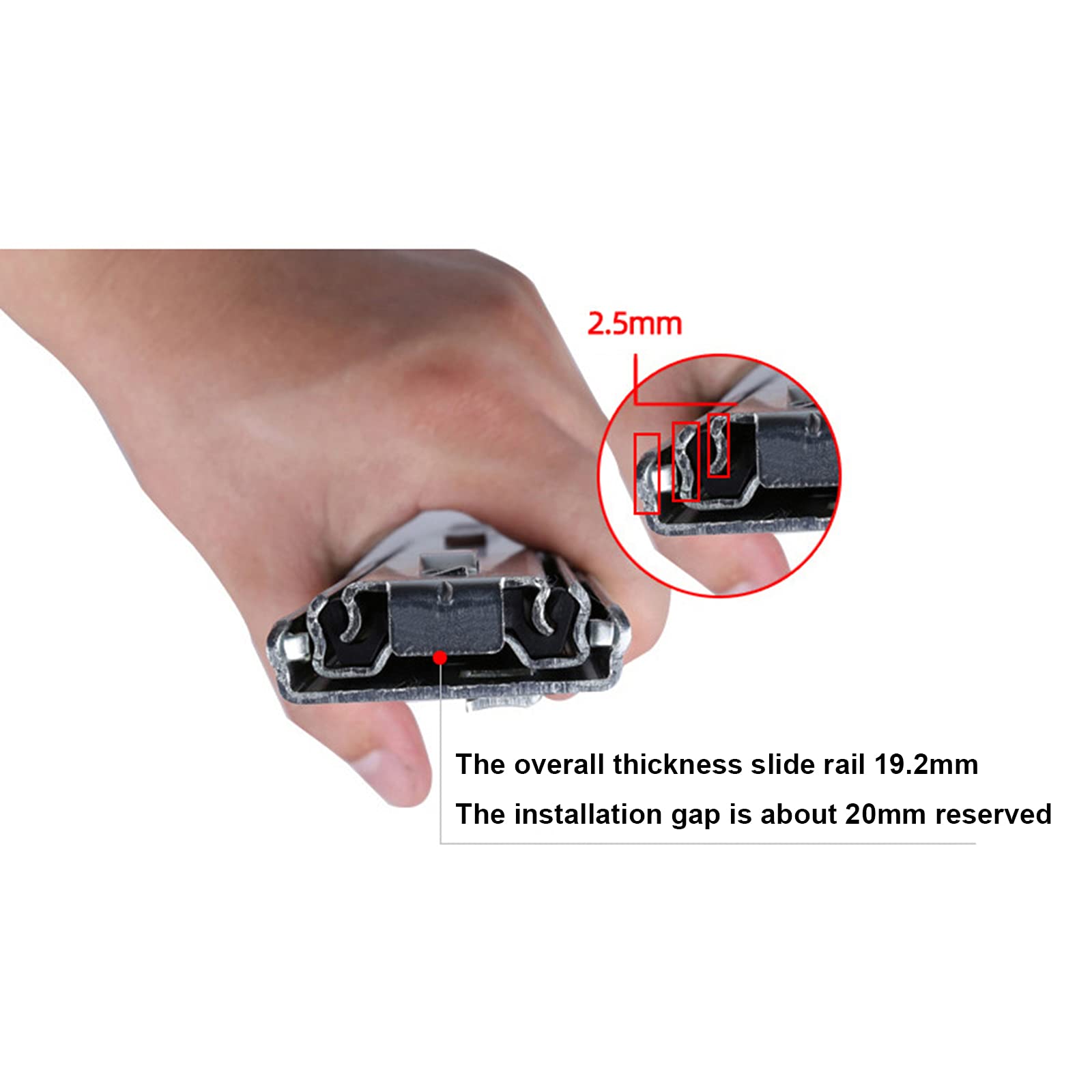 Guías telescópicas Correderas para cajones de extensión completa Correderas, Correderas para cajones resistentes con cerradura Capacidad de carga de 220 kg, 1 par, 14 pulgadas (355,6 mm) (32 pulgadas