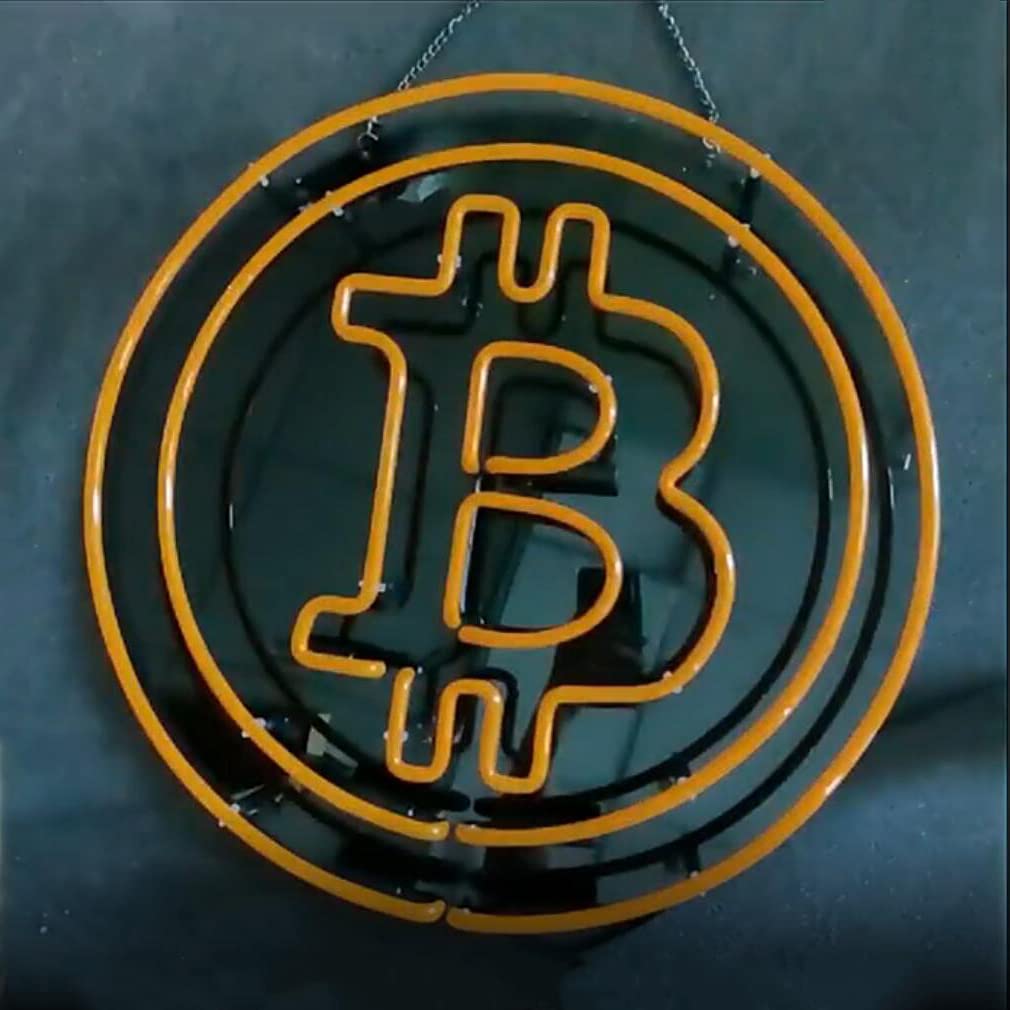 Amazon | ネオンサイン ビットコイン 看板 Bitcoin Neon Sign 100％手作り ネオン管 お店 バー クラブ パブ 娯楽場所  飲食店 店舗 広告用看板 芸術 インテリア おしゃれ 飾り ウォールアートの装飾 アメリカ雑貨 | 標識・サイン | 文房具・オフィス用品