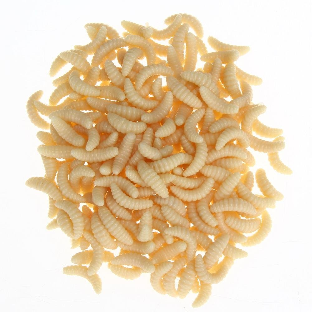 Zibuyu 200Pcs Soft Plastic Fishing Lures Baits Maggots Worms Tackle Light Yellow (B07FFS67ND) Amazon Price History, Amazon Price Tracker