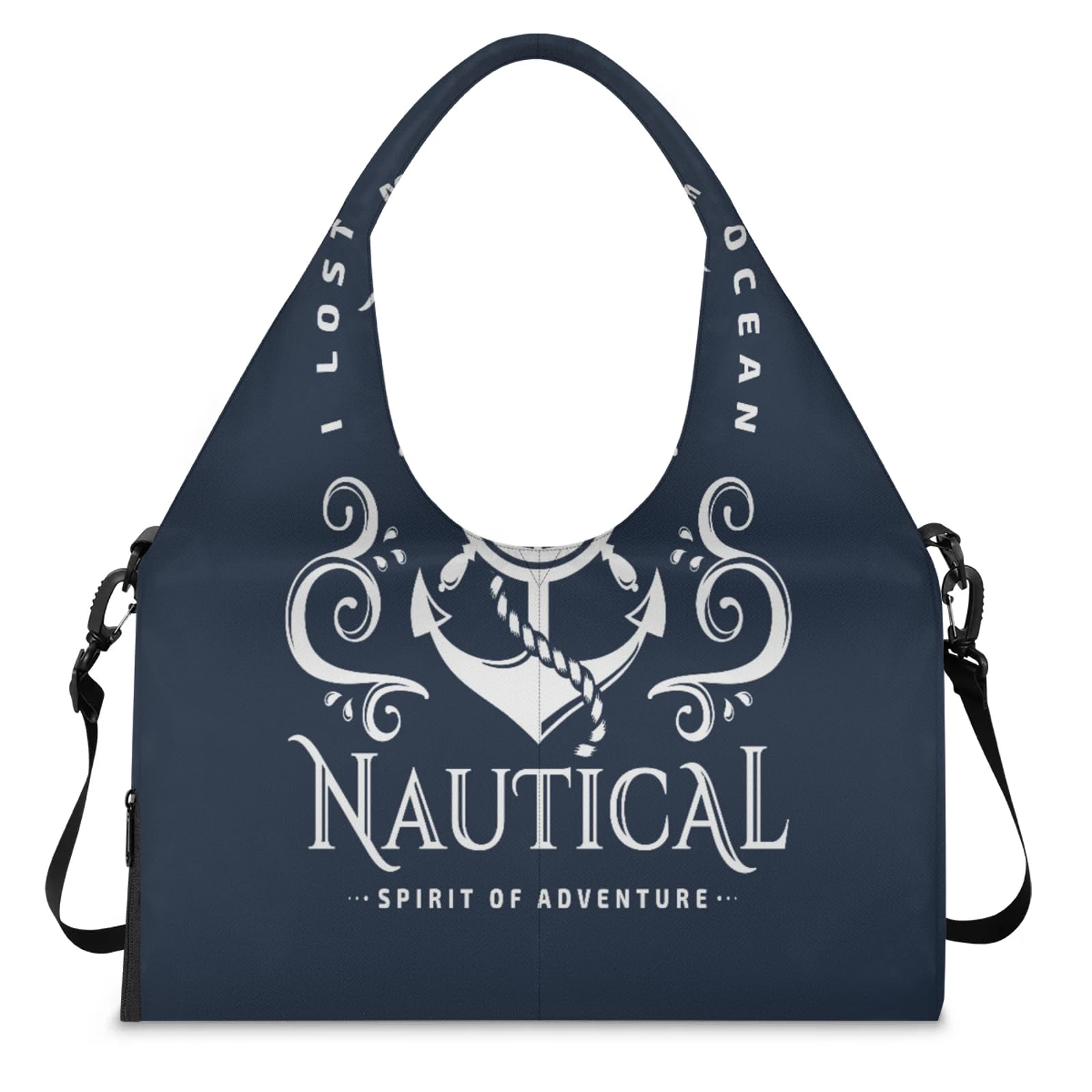 Sporttasche mit Anker-Emblem, für Damen und Herren, Anker, Wochenende, Übernachtungstasche, mit Schuhfach, Schultertasche, Gepäcktasche für Yoga, Fitnessstudio, Reisen, farbe, L, Taschen-Organizer