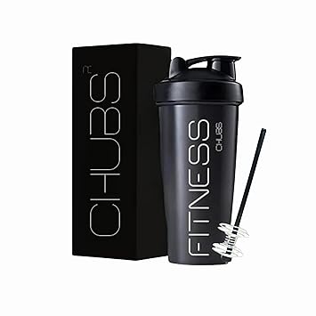 CHUBS Fitness Series PUSH YOUR LIMITS Spring Shaker With Mixer, For Men And Women (BLACK) - image, photos