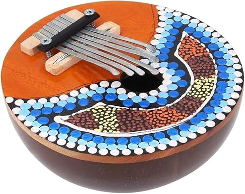 Thumb Piano, 7 Key Coconut Shell Portable Thumb Piano Tuneable Kalimba Mbira African Finger Musical Instrument for Children AdultThumb piano Kalimba