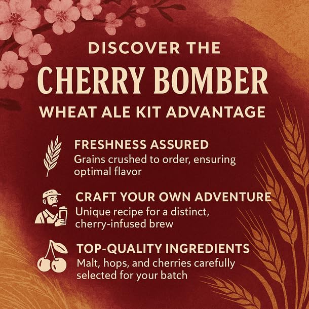 Label Peelers Cherry Bomber Wheat Ale Beer Kit
