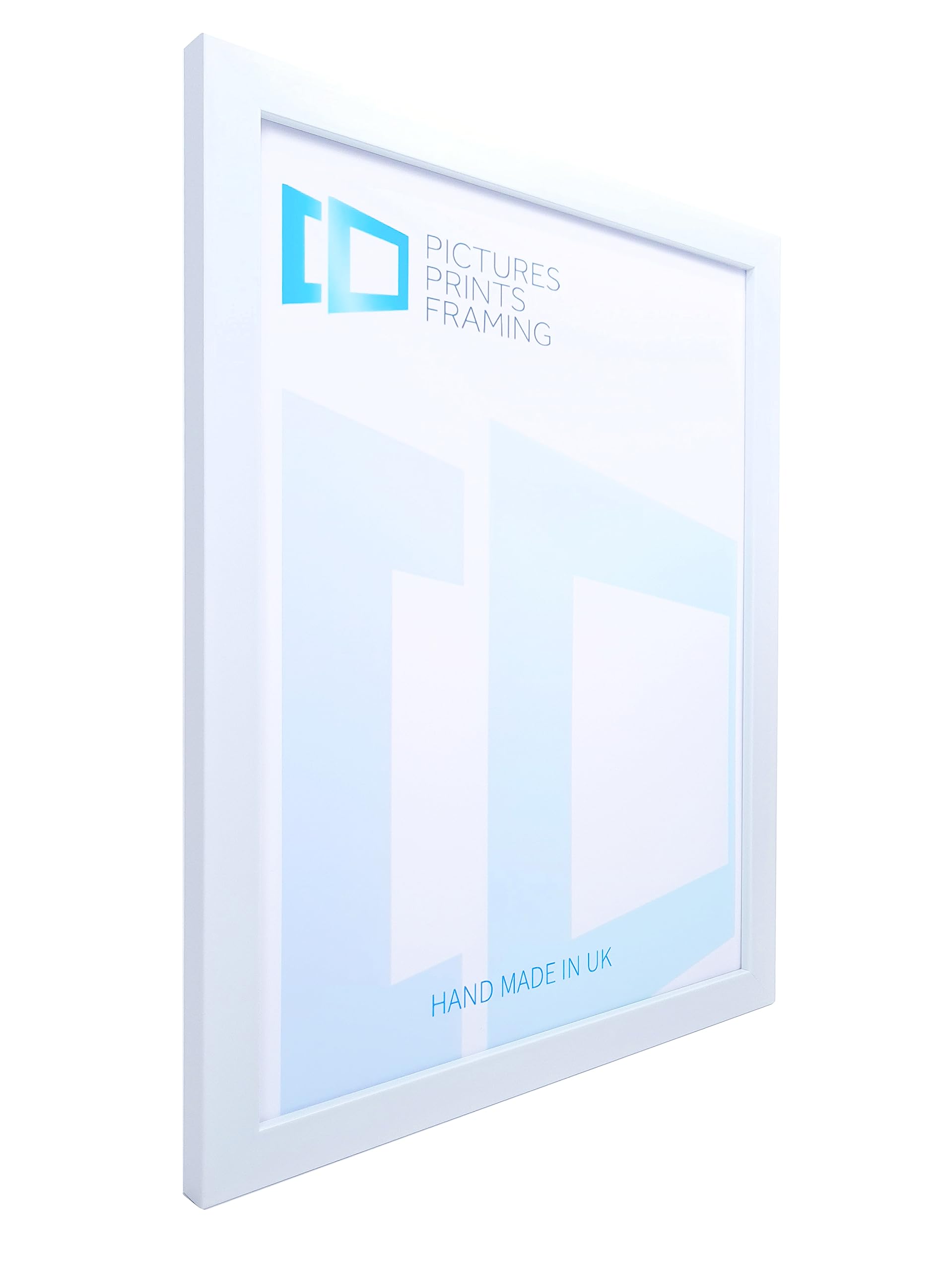 Pictures Prints Framing Custom Made to Order & Size Picture Frame with Glass or Perspex (Up to 6x8, White) โ image 1