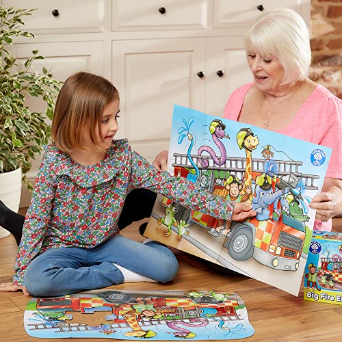 Orchard Toys Big Fire Engine Jigsaw Puzzle, 20 Piece Shaped Educational Jigsaw Puzzle for Kids Toddlers, Ages 2-5 - Image 3