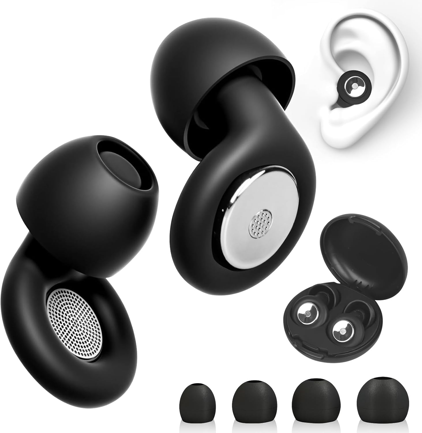 Amazon | 耳栓 完全遮音 55db低減 ノイズキャンセリング 睡眠用