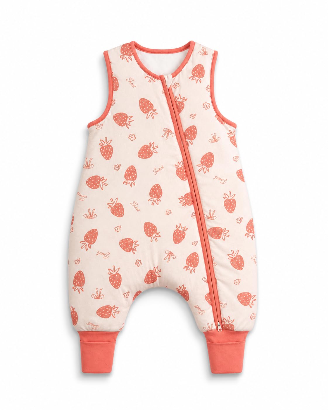 JiAmy 2.5 Tog Baby Sleeping Bag with Legs Toddler Pink Strawberry 4-6 Years