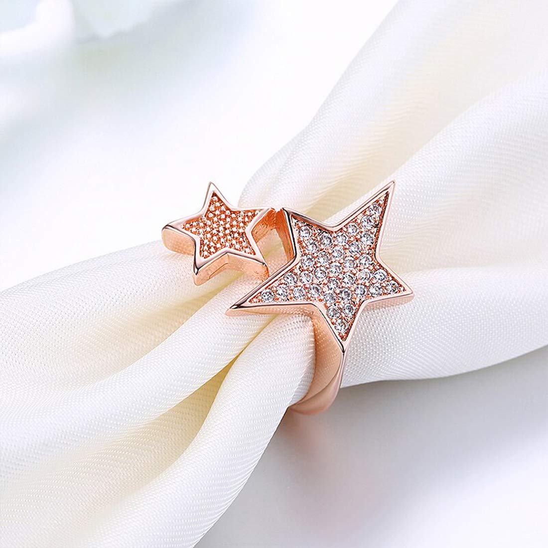 Delicate Star AD Adjustable Ring For Women