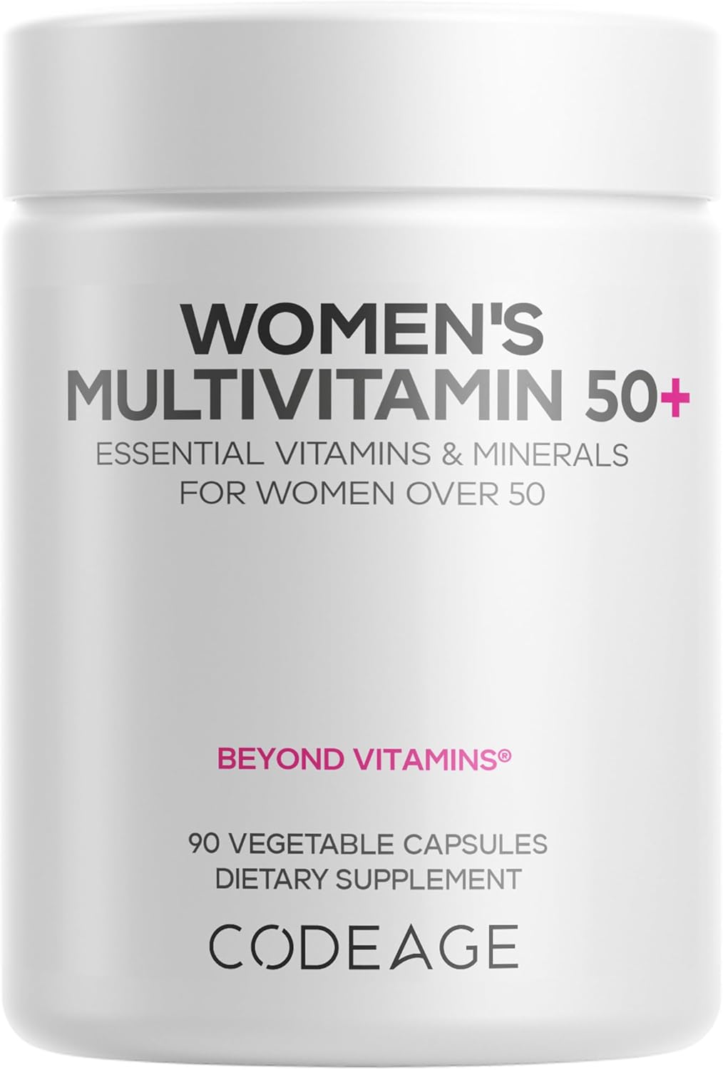 Codeage Women’s Multivitamin 50+ Supplement – Essential Vitamins for Women Over 50, Minerals, CoQ10, Hyaluronic Acid, Probiotics, Black Cohosh, Ashwagandha & Superfoods – Non-GMO – 90 Capsules