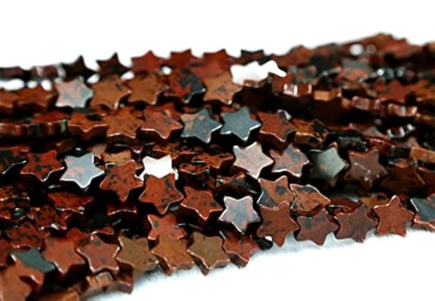 Perles jaspe rouge naturel LKBEADS en forme d'étoile plate pour la création de bijoux DIY 03080