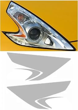 Car Light Tint Film for Nissan 370z Nismo 2009+, Car Headlights Film Tint Black Film Transparent TPU Sticker