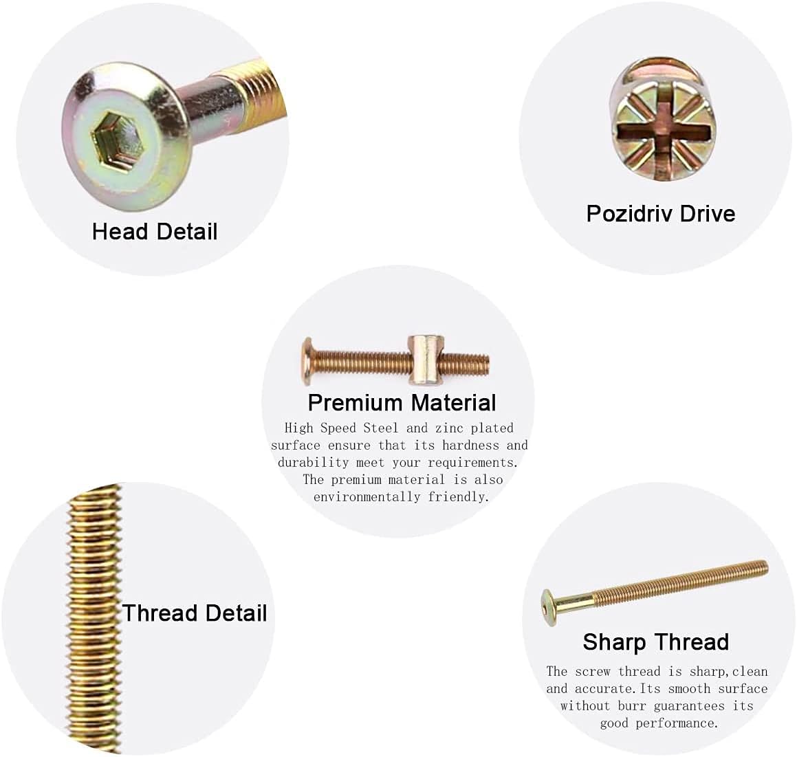 TAIANJI M6 Furniture Bolt Nut Set 40, 50, 60, 70 - Image 5