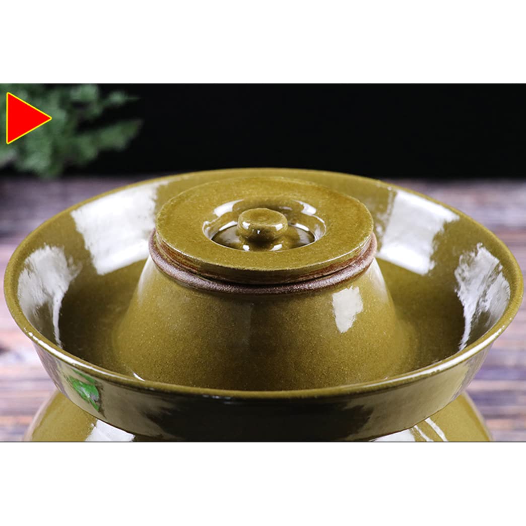Tradycyjny chiński ceramiczny garnek do fermentacji, słoik do kiszenia z pokrywką z uszczelką wodną, duży zagęszczony ceramiczny słoik do kiszenia, pojemniki do przechowywania kimchi 6 kg (4 kg)
