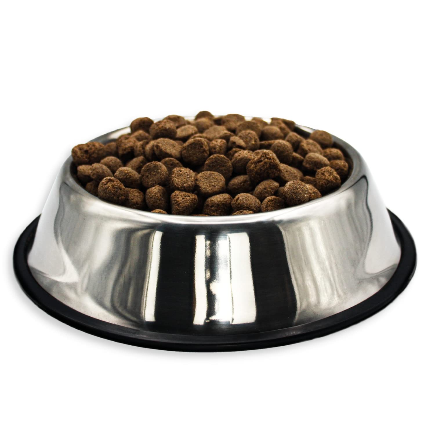 Mister Zoo - Comedero de Acero Inoxidable para Perros, Bebedero Portátil Antideslizante, Plato para Mascotas de Acero Inoxidable (22 Centímetros)