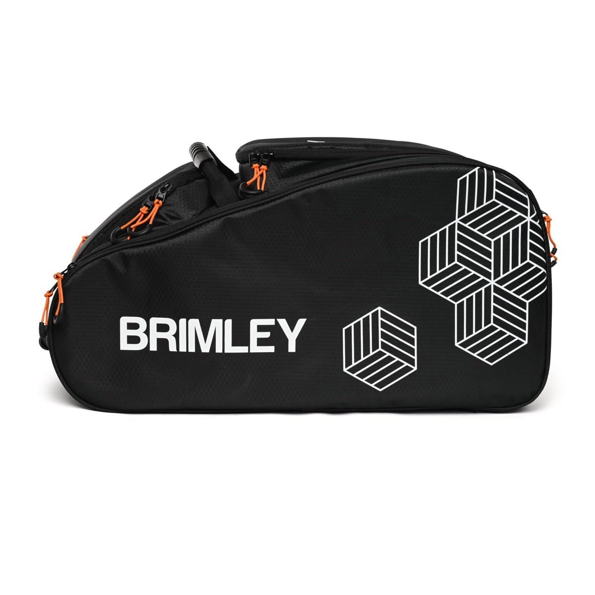 Brimley PRO Padel - Borsa grande padel Schäger per 4 racket, colore nero, scomparto isolato per bevande e cibo, zaino padel con scomparto per scarpe, materiale robusto, cinghie regolabili