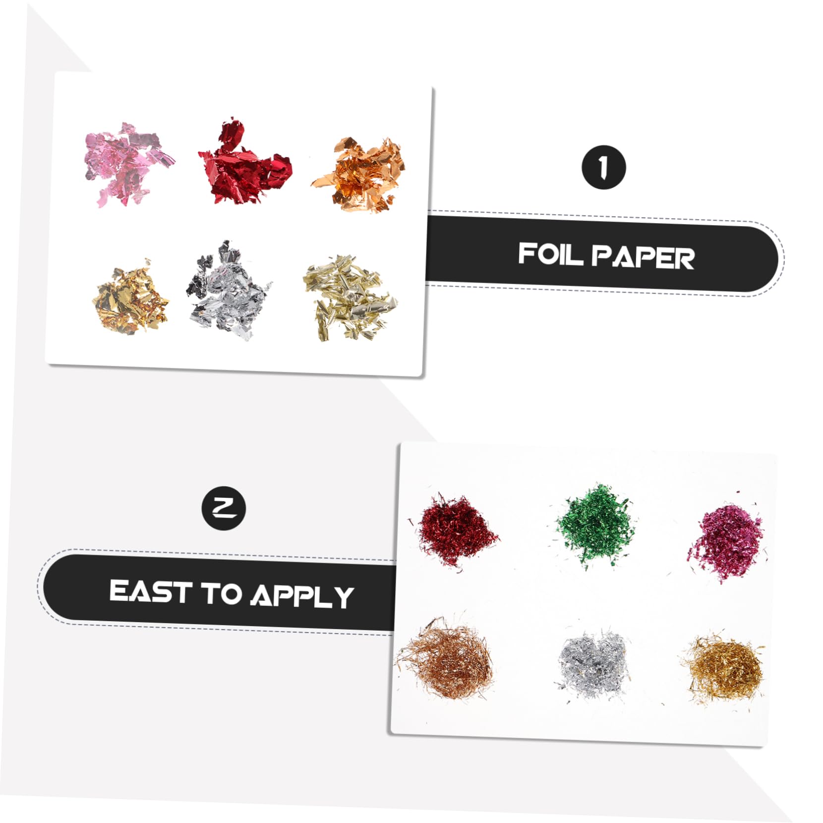 HAPINARY 2 Boxes Nail Art Foil Nail Flakes Holographic Nail Foil Flakes Nail Foil Flakes Nail Salon Supplies Foil for Nails Nail Sequins Nail Art Flakes Nail Glitter