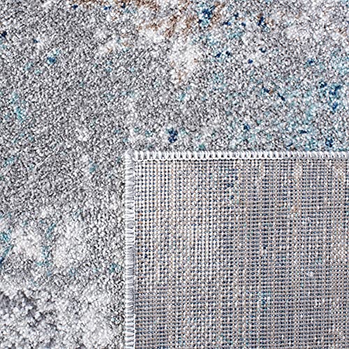Tapete SAFAVIEH de polipropileno 2x8 pies gris y azul miniatura 7