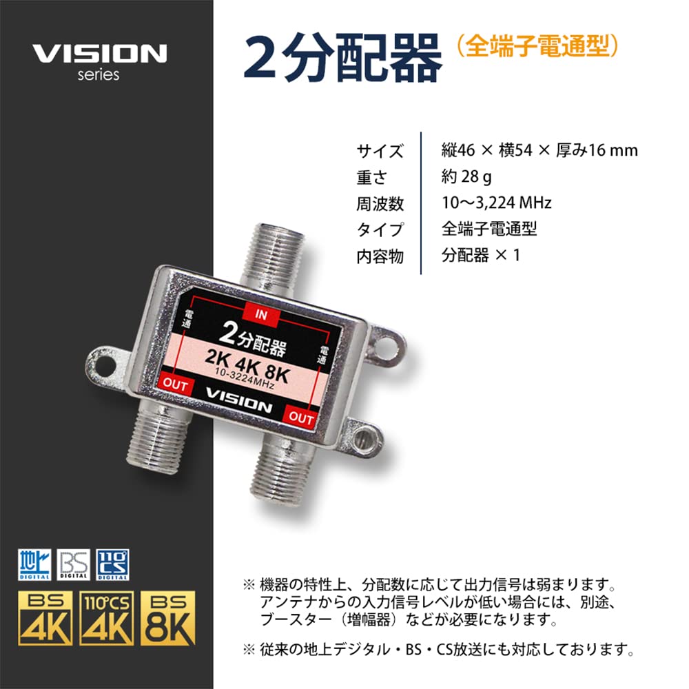 Amazon | SEEK products VISION 分配器 4K 8K 対応 TV テレビ