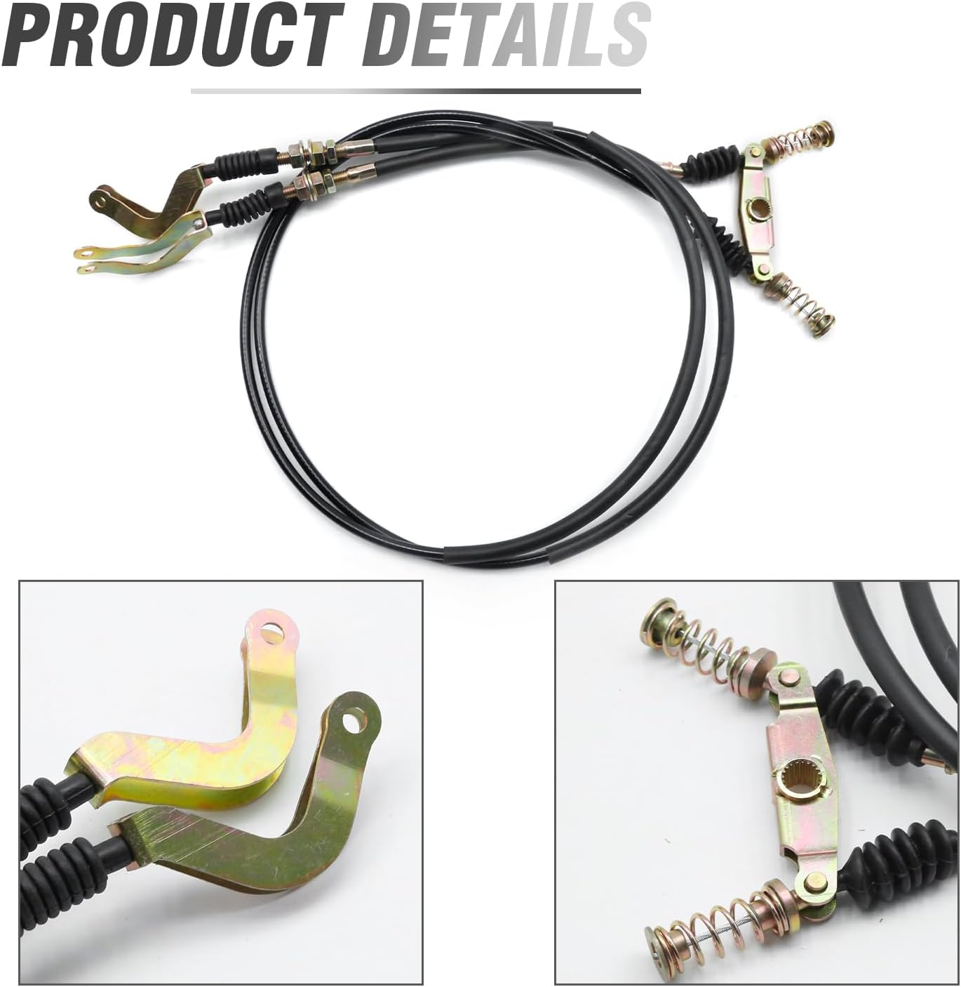 Hoypeyfiy JN3-G8330-00 47 1/2" Forward and Reverse Shift Cable Assembly, Replacement for Yamaha Golf Carts G14 G16 G22 4-Cycle Gas Models, Replaces JN3-G8330-10